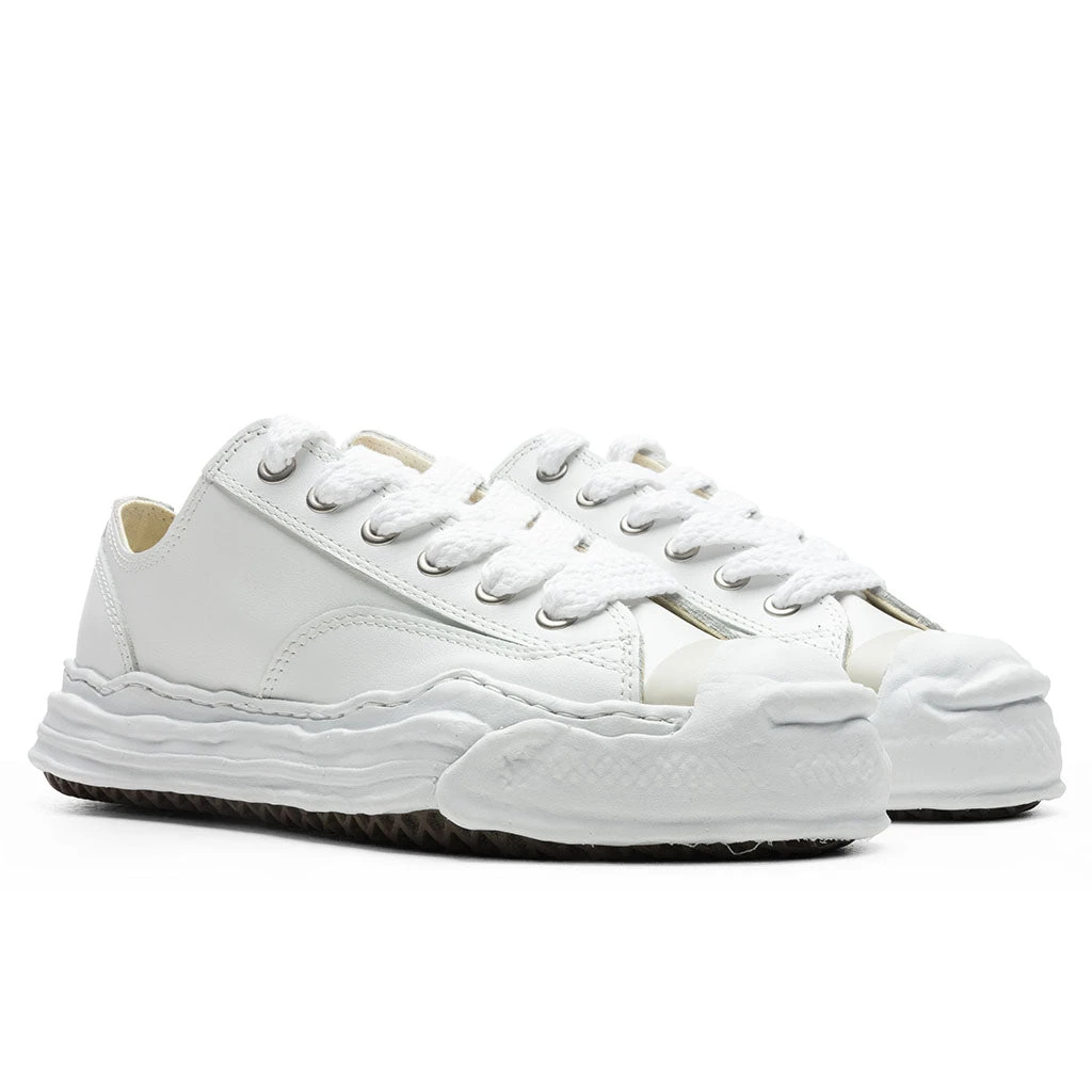 Hank Low OG Sole Toe Cap Leather Sneaker - White 2 Hank Low OG Sole Toe Cap Leather Sneaker - White - Image 2