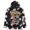 MARKET Skelly Digital Dunk Hoodie - Black Bleach Dye