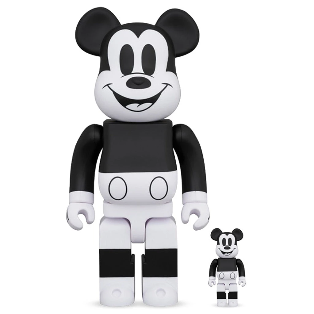 Mickey Mouse B&W 2020 Version 100% & 400% BE@RBRICK Set 1 Mickey Mouse B&W 2020 Version 100% & 400% BE@RBRICK Set
