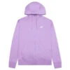 Nike Sportswear Club Fleece Full-Zip Hoodie - Violet Star/White