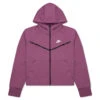 Nike Sportswear Women's Tech Fleece Windrunner Full-Zip Hoodie - Light Bordeaux/White