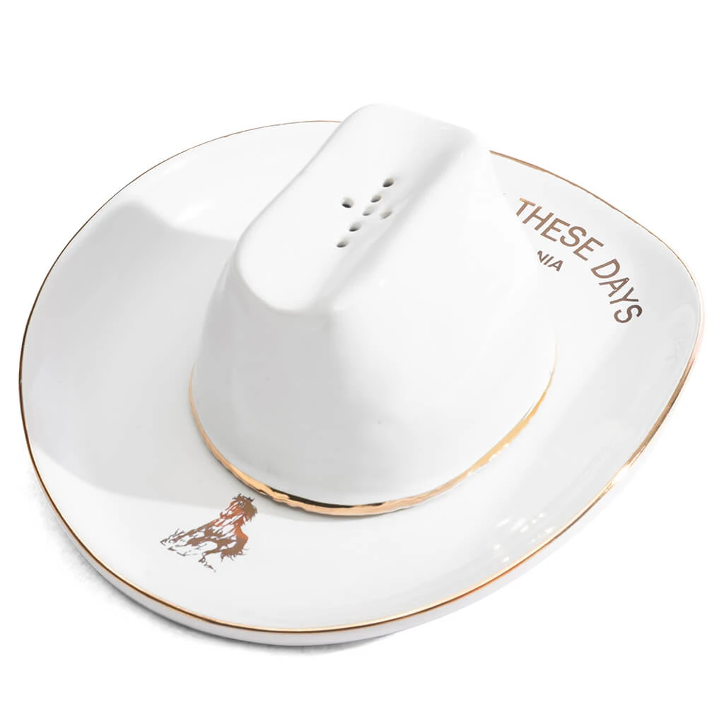 OOTD Cowboy Hat Incense Holder - White 3 OOTD Cowboy Hat Incense Holder - White - Image 3