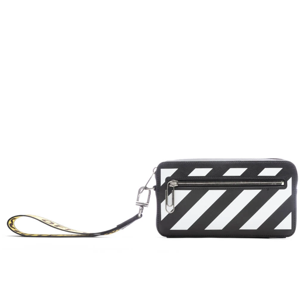 Binder Diag Saff Clutch - Black/White 2 Binder Diag Saff Clutch - Black/White - Image 2