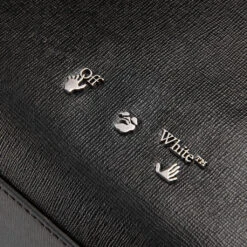 Binder Diag Saffiano Tote - Black/White -Fashion Clothing Store Off White c o Virgil Abloh Binder Diag Saffiano Tote Black White OMNA151C99LEA0011001 01 04 2022 01 4