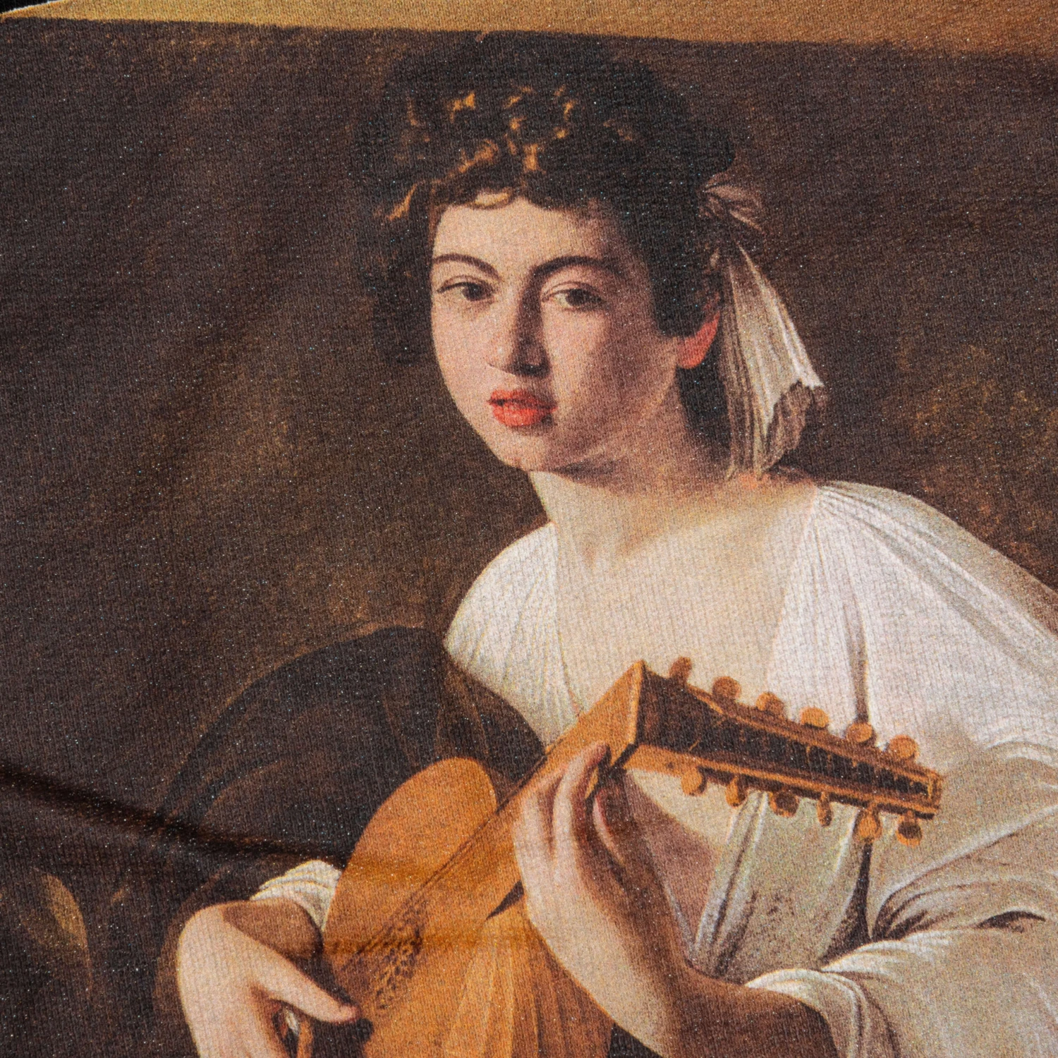 Caravaggio Lute Slim Hoodie - Black/White 5 Caravaggio Lute Slim Hoodie - Black/White - Image 5