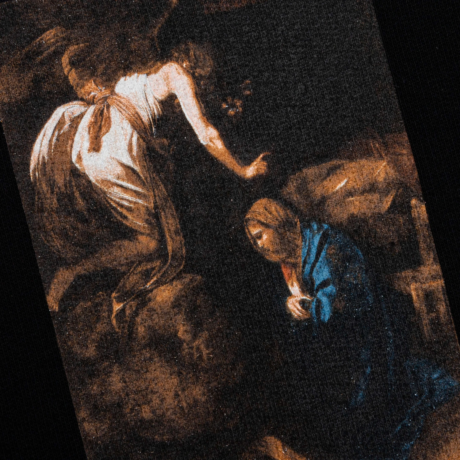 Caravaggio Lute Slim Hoodie - Black/White 3 Caravaggio Lute Slim Hoodie - Black/White - Image 3