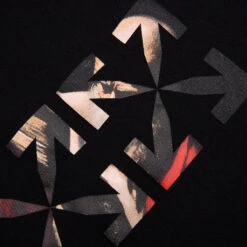 Caravaggio Paint Shorten Sweatpant - Black/White -Fashion Clothing Store Off White c o Virgil Abloh Caravaggio Paint Shorten Sweatpant Black White OMCH030C99FLE0021001 4