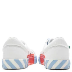 Low Vulcanized Canvas - White/Light Blue -Fashion Clothing Store Off White c o Virgil Abloh Low Vulcanized Canvas White Light Blue OMIA085C99FAB0010140 04 11 23 Feature VR 8