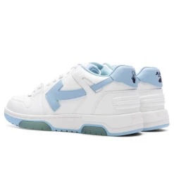 Out Of Office Calf Leather - White/Light Blue -Fashion Clothing Store Off White c o Virgil Abloh Out of Office Calf Leather White Light Blue OMIA189C99LEA0040140 04 11 23 Feature VR 4