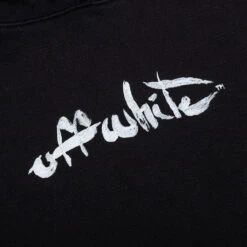 Paint Arrow Slim Hoodie - Black/White -Fashion Clothing Store Off White c o Virgil Abloh Paint Arrow Slim Hoodie Black White OMBB097F22FLE0081001 11 17 22 Feature DV 4