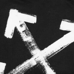 Paint Arrow Slim Hoodie - Black/White -Fashion Clothing Store Off White c o Virgil Abloh Paint Arrow Slim Hoodie Black White OMBB097F22FLE0081001 11 17 22 Feature DV 6