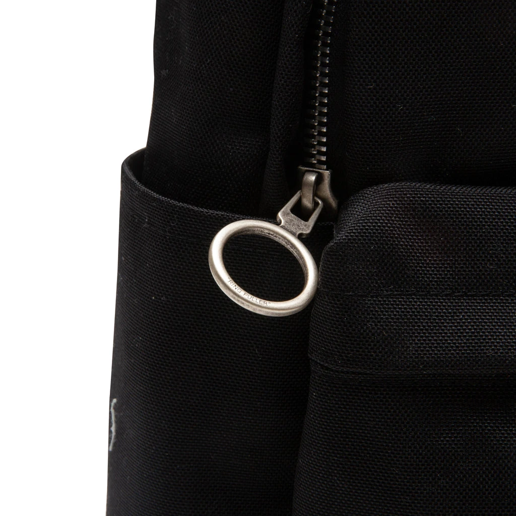 Quote Tote Backpack - Black/White 4 Quote Tote Backpack - Black/White - Image 4