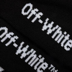 Arrow Mid Length Socks - Black/White -Fashion Clothing Store Off White co Virgil Abloh Arrow Mid Length Socks Black White OMRA001C99KNI0011001 11 06 22 Feature NF 3