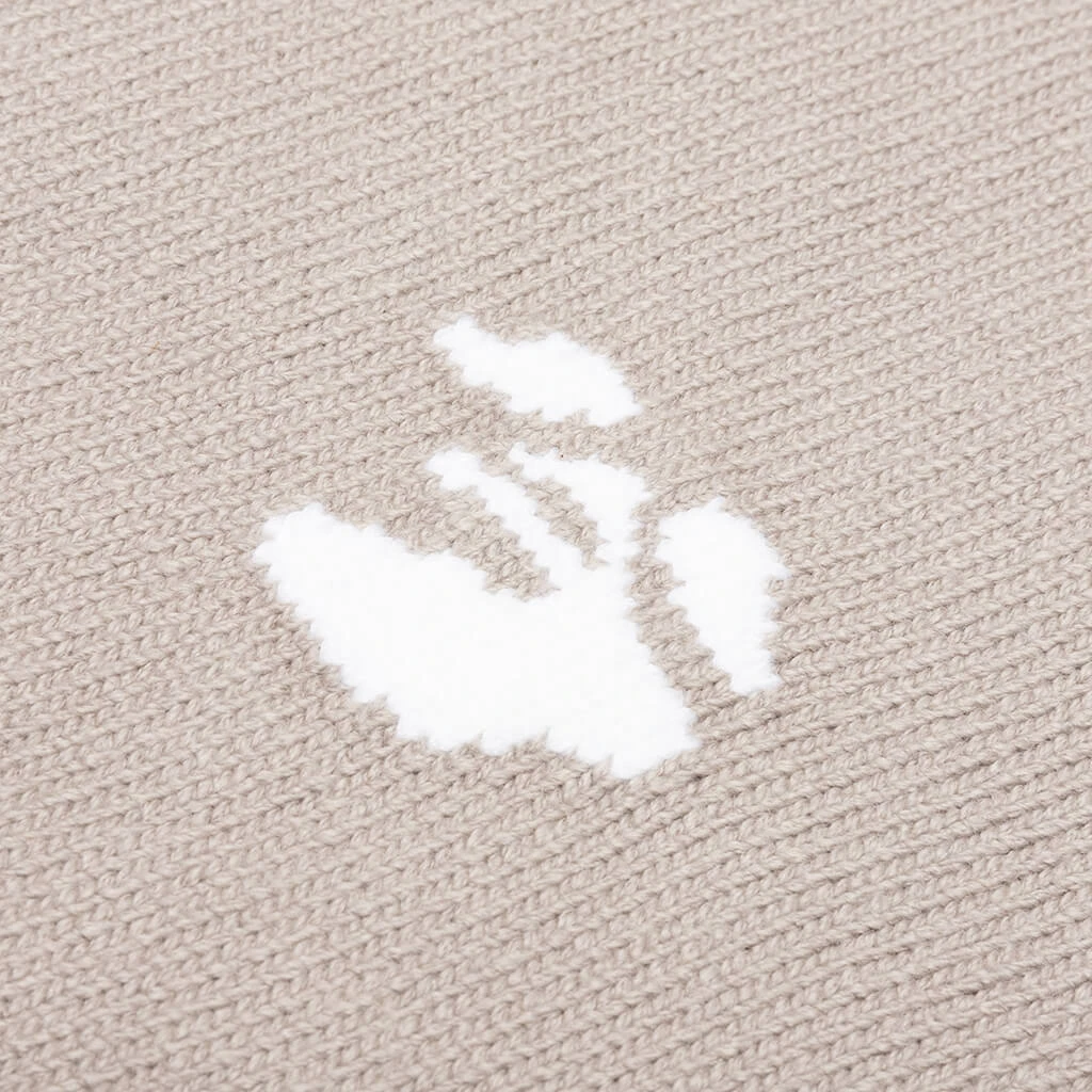 OW Logo Allover Knit Crew - Abbey Stone 3 OW Logo Allover Knit Crew - Abbey Stone - Image 3