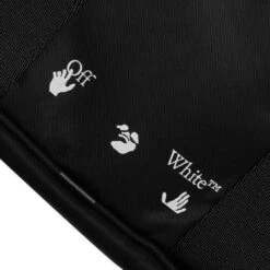 OW Nylon Squared Shoulder Bag - Black/White -Fashion Clothing Store Off White co Virgil Abloh OW Nylon Squared Shoulder Bag Black White OMNN016S21FAB0011001 03 29 2021 01 4