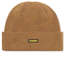 Pleasures Impact Logo Beanie - Tan