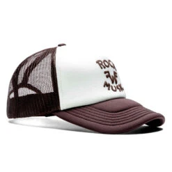 Pleasures Rock Trucker Cap - Brown -Fashion Clothing Store PLEASURES Lithium Trucker Cap Brown P22SU60 BRN 08 04 22 Feature VR 3 scaled