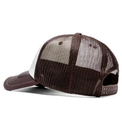Pleasures Rock Trucker Cap - Brown -Fashion Clothing Store PLEASURES Lithium Trucker Cap Brown P22SU60 BRN 08 04 22 Feature VR 5 scaled