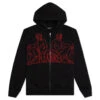 Pleasures Squeeze Zip Up Hoodie - Black
