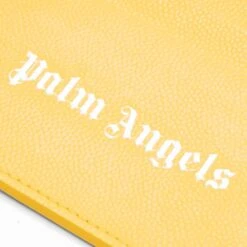 Palm Angels Card Holder Caviar - Yellow/White -Fashion Clothing Store Palm Angels Card Holder Caviar Yellow White PMND008F22LEA002 1801 12 04 22 Feature JM 3