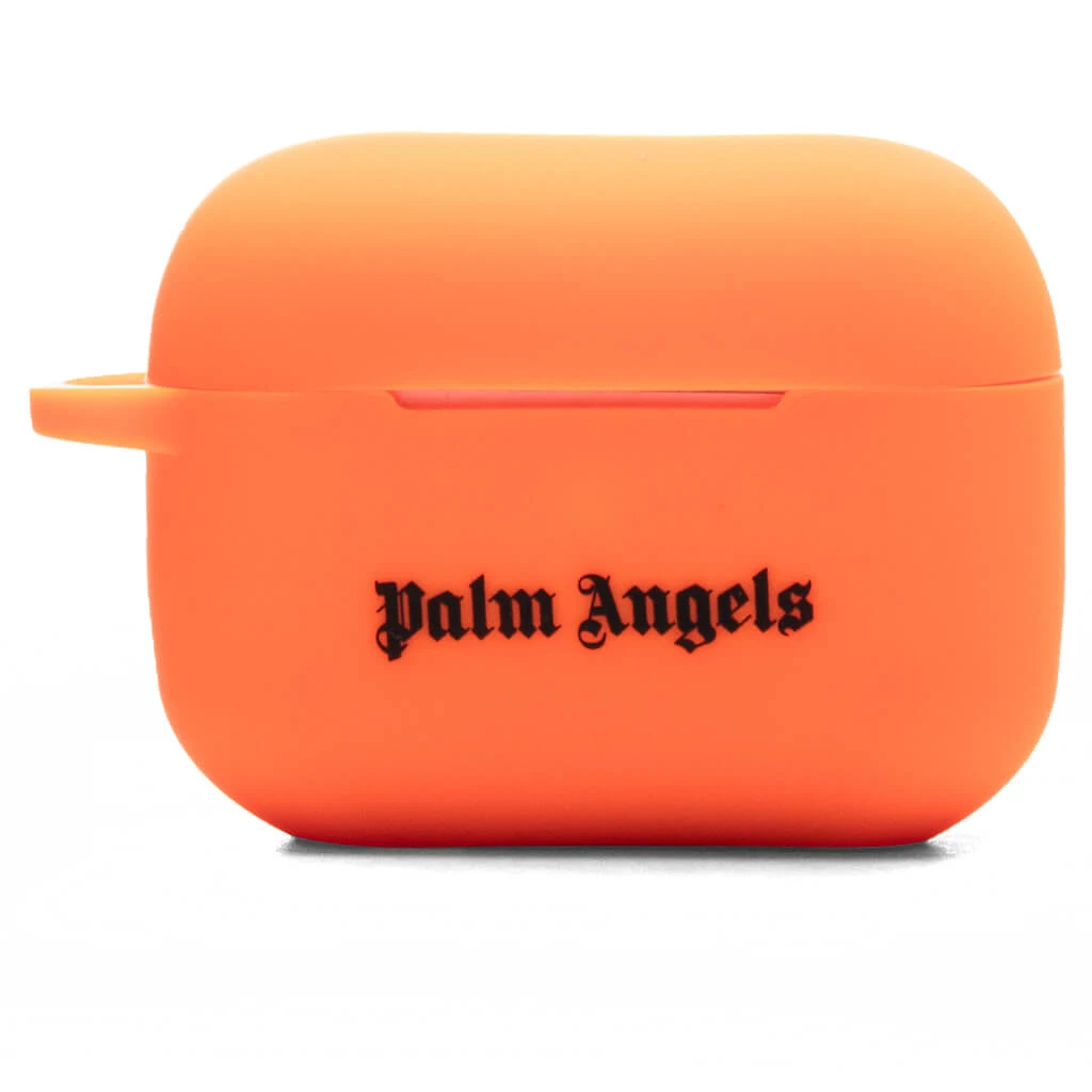Palm Angels Classic Logo Air-Pod Pro Case - Orange/Black 1 Palm Angels Classic Logo Air-Pod Pro Case - Orange/Black