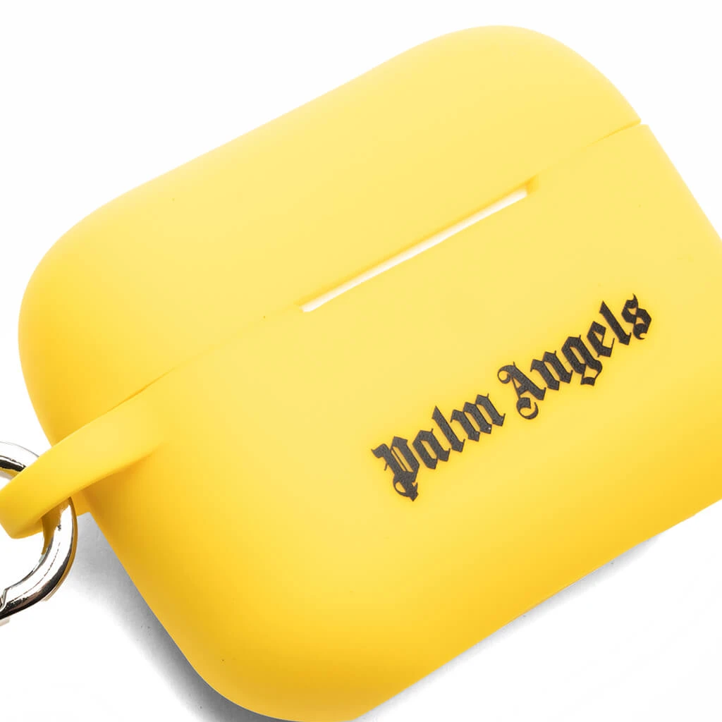 Palm Angels Classic Logo Airpod Case Pro - Yellow/Black 3 Palm Angels Classic Logo Airpod Case Pro - Yellow/Black - Image 3