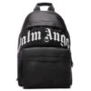 Palm Angels Curved Logo Backpack - Black/White