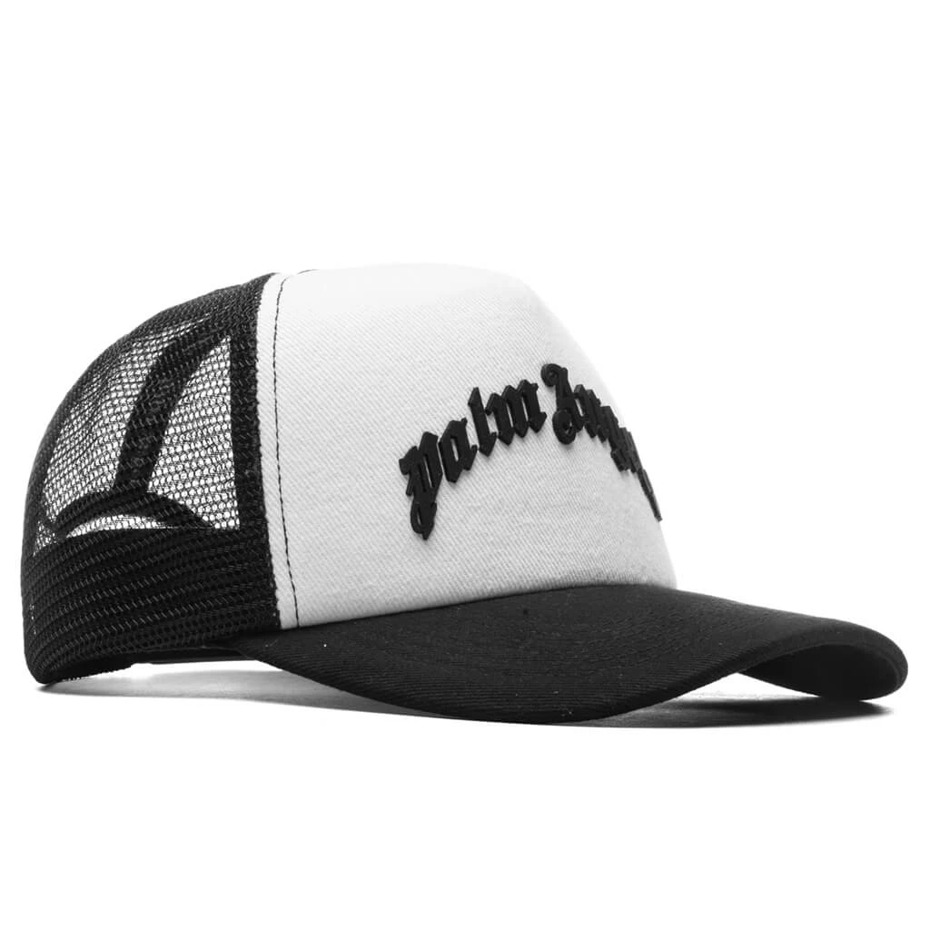 Palm Angels Curved Logo Mesh Cap - Black/Black 3 Palm Angels Curved Logo Mesh Cap - Black/Black - Image 3