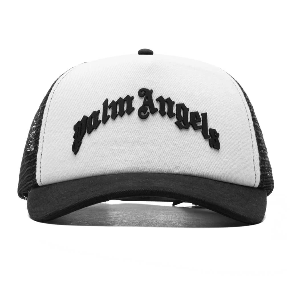 Palm Angels Curved Logo Mesh Cap - Black/Black 1 Palm Angels Curved Logo Mesh Cap - Black/Black