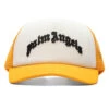 Palm Angels Curved Logo Mesh Cap - Ocher/Yellow