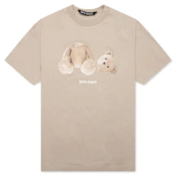Palm Angels PA Bear Classic Tee - Beige/Brown