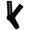Palm Angels Vertical Logo Socks - Black/White