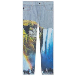 Pleasures Prelude Printed Denim Pant - Blue