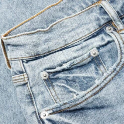 Faded Out - Light Indigo -Fashion Clothing Store Purple Brand Faded Out Light Indigo P005 FOLI323 LT INDIGO 06 20 23 Feature JP 5