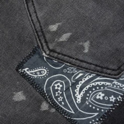P002 - Bandana Patch Pocket Black -Fashion Clothing Store Purple Denim P002 Bandana Patch Pocket Black P002 BPB 01 29 2022 01 5