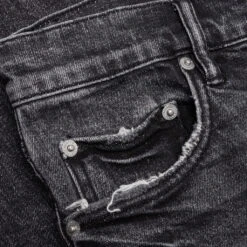 Purple Denim P004 - Blowout Released Hem Black -Fashion Clothing Store Purple Denim P004 Blowout Released Hem Black P004 BBRH123 12 26 22 Feature DV 4