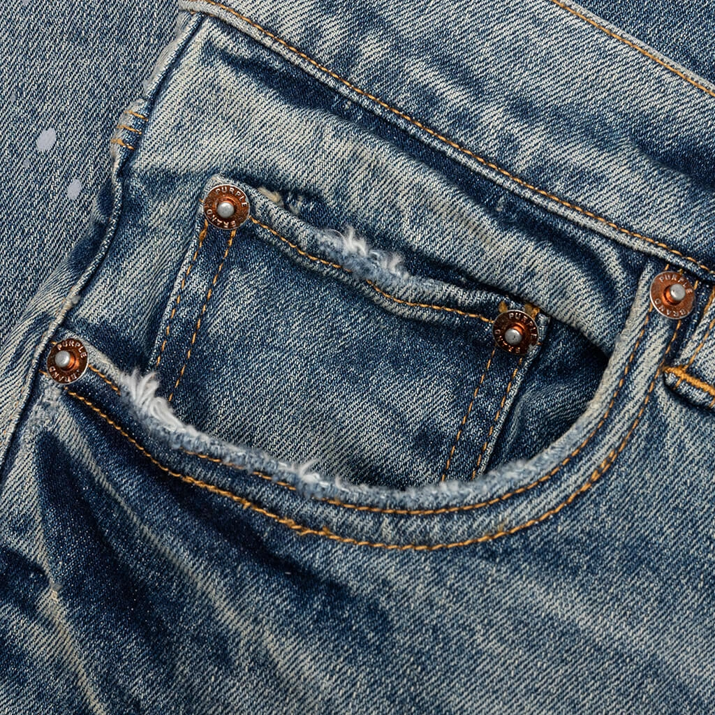 Purple Denim Mid Indigo Acid Bleach 3 Purple Denim Mid Indigo Acid Bleach - Image 3