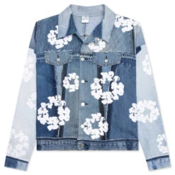 Readymade X Denim Tears CTN Wreath Track Jacket - Blue -Fashion Clothing Store ReadyMade CTN Wreath Track Jacket Blue RE DT BL 00 00 14 10 13 23 Feature KN 10