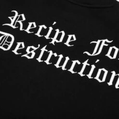 Pleasures Recipe Crewneck - Black -Fashion Clothing Store Recipe Crewneck Black P23F021 BLACK 09 28 23 Feature KN
