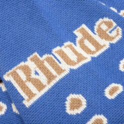 Rhude Bandana Knit Crewneck - Light Blue -Fashion Clothing Store Rhude Bandana Knit Crewneck Light Blue RHPS23SW028221901190 09 08 23 Feature KN 10