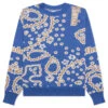 Rhude Bandana Knit Crewneck - Light Blue