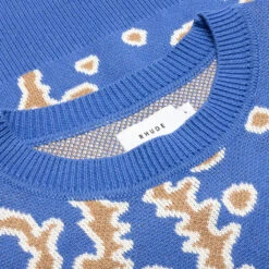 Rhude Bandana Knit Crewneck - Light Blue -Fashion Clothing Store Rhude Bandana Knit Crewneck Light Blue RHPS23SW028221901190 09 08 23 Feature KN 7