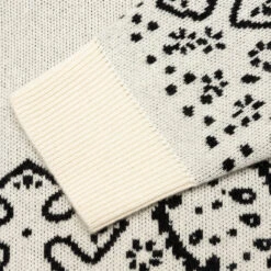 Rhude Bandana Stripe Cardigan - Creme/Black -Fashion Clothing Store Rhude Bandana Stripe Cardigan Creme Black RHSS22CA01037422 04 08 22 Feature