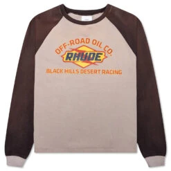 Rhude Black Hills L/S Raglan Sweatshirt - Elephant