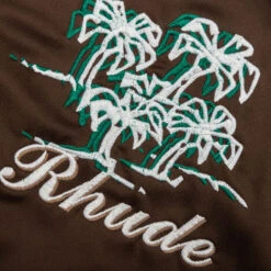 Rhude Crepe Satin Souvenir Jacket - Brown/Cream -Fashion Clothing Store Rhude Crepe Satin Souvenir Jacket Brown Cream RHPF23JA021536761676 09 27 23 Feature JP 10