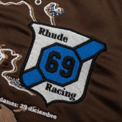 Rhude Crepe Satin Souvenir Jacket - Brown/Cream -Fashion Clothing Store Rhude Crepe Satin Souvenir Jacket Brown Cream RHPF23JA021536761676 09 27 23 Feature JP 8