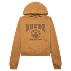 Rhude Cropped Desert Valley Hoodie - Camel