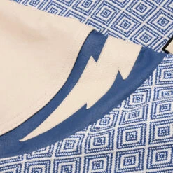 Rhude Jacquard Lightning Bomber - Multi Blue/Ivory -Fashion Clothing Store Rhude Jacquarded Lightning Bomber Multi Blue RHPS23JA028281861186 07 27 23 Feature KN 8