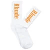 Rhude Logo Sock - White/Mustard