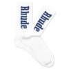 Rhude Logo Verticle Sock - White/Navy